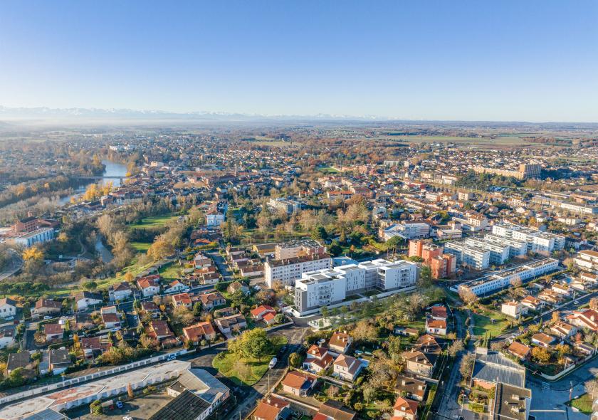 Insertion résidence vue du ciel